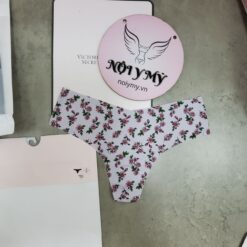 Quần lót Victoria’s Secret lọt khe thun lạnh không viền màu tím hoa 423367 (Sao chép)