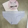 Quần lót Victoria’s Secret nguyên mông thun cotton lưng logo màu xanh biển nhạt 433670