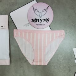 Quần lót Victoria’s Secret bikini thun cotton màu hồng sọc hoạ tiết 431716 (Sao chép)