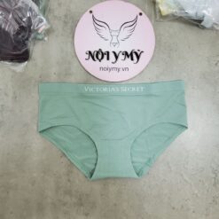 Quần lót Victoria’s Secret nguyên mông thun seamless màu đen hoạ tiết 434678qb41