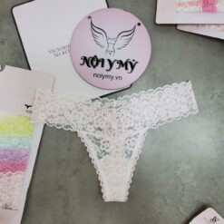 Quần lót Victoria Secret lọt khe ren màu trắng hồng 434638qph