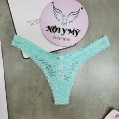 Quần lót Victoria Secret lọt khe ren màu xanh ngọc 429409qrb