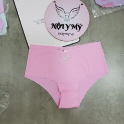Quần lót Pink nửa mông thun lạnh không viền màu hồng đính đá 430797qed