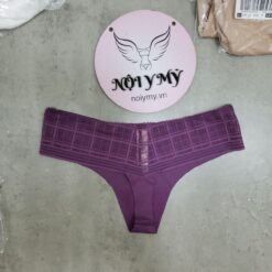Quần lót Victoria Secret lọt khe không viền phối ren màu tím 431662qcj