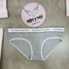 Quần lót Victoria’s Secret nguyên mông thun cotton lưng logo màu xám 415923 [HÃNG KHÔNG GẮN TEM]