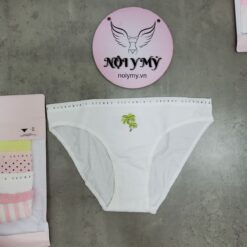 Quần lót Victoria’s Secret bikini thun cotton màu trắng hoạ tiết 415968 [HÃNG KHÔNG GẮN TEM]