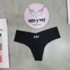 Quần lót Victoria’s Secret lọt khe thun lạnh không viền màu đen chữ 423367 [HÃNG KHÔNG GẮN TEM]