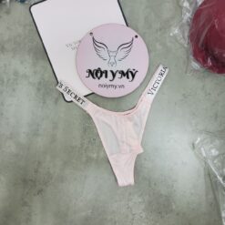 Quần lót Victoria Secret bling bling lọt khe thun lạnh dây đính đá màu hồng nhạt 333688qb6 (Copy)