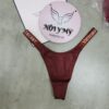 Quần lót Victoria Secret bling bling lọt khe thun lạnh dây đính đá màu tím nhạt 333688quy