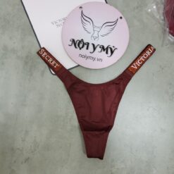 Quần lót Victoria Secret bling bling lọt khe thun lạnh dây đính đá màu tím nhạt 333688quy