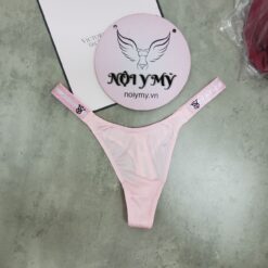 Quần lót Victoria Secret bling bling lọt khe thun lạnh dây đính đá màu hồng nhạt 333688qb6