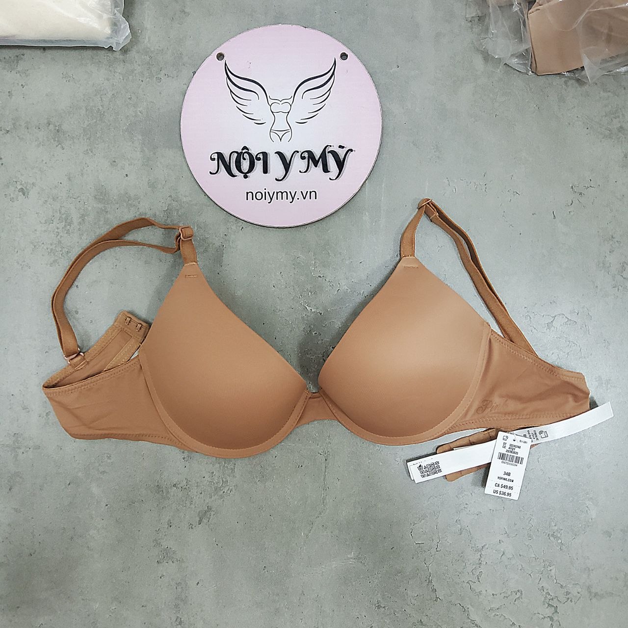 Áo lót Pink nâng nhiều thun lạnh màu nâu caramel 361916sh9