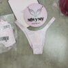 Quần lót Victoria Secret Bling bling nửa mông dây đính đá màu tím nhạt