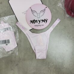 Quần lót Victoria Secret Bling bling nửa mông dây đính đá màu tím nhạt