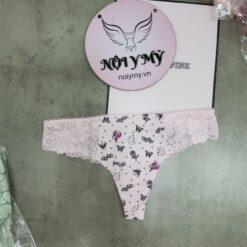Quần lót Pink lọt khe thun lạnh phối ren màu hồng hoạ tiết 416226r4q (Sao chép)