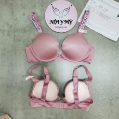 Áo lót Victoria Secret bombshell thun lạnh dây đính đá màu hồng dâu 421990qe7