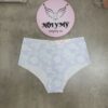 Quần lót Victoria Secret nửa mông thun lạnh không viền màu tím hoạ tiết 423369r6e