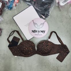 Áo ngực Very Sexy thun lạnh không viền tháo dây màu da beo 426338spa