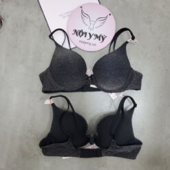 Áo lót Victoria’s Secret nâng nhẹ thun lạnh màu đen kim sa 4300884srs (Sao chép)