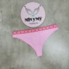 Quần lót Pink lọt khe thun seamless lưng hoạ tiết màu hồng 431240spm