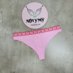 Quần lót Pink lọt khe thun seamless lưng hoạ tiết màu hồng 431240spm