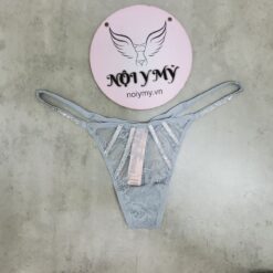 Quần lót Victoria Secret bling bling lọt khe ren dây đính đá màu xám 433409qad
