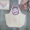 Túi Vic vải bố màu kem logo khóa nam châm .ngang 50 x cao 30 x đáy 15cm