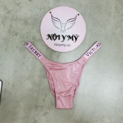 Quần lót Victoria Secret Bling bling nửa mông dây đính đá màu hồng dâu
