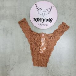 Quần lót Victoria Secret nửa mông ren lưng cao màu nâu 417745qd6