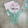 Quần lót Victoria Secret nửa mông ren lưng cao màu xanh ngọc 417745qv9