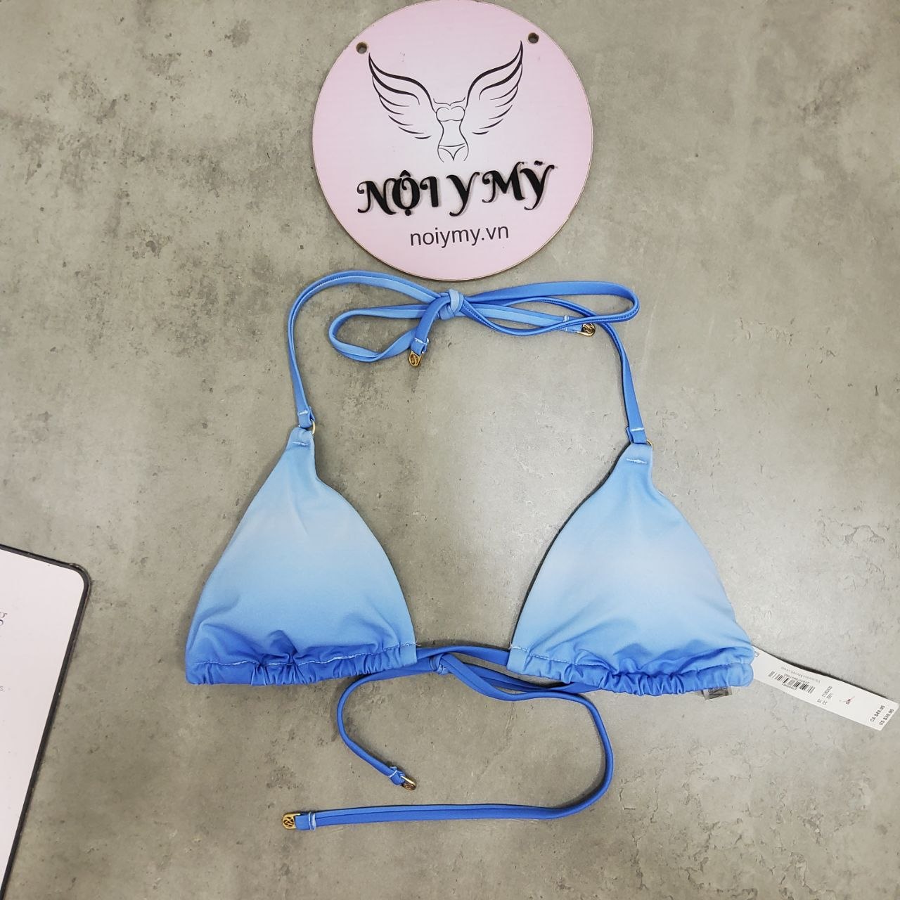 Áo tắm hai mảnh dáng tam giác Triangle Bikini Top màu xanh biển 423506sgf