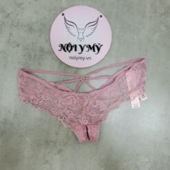 Quần lót Victoria Secret nửa mông hở mông ren màu hồng dâu 419378qb4