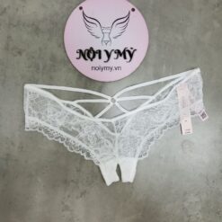 Quần lót Victoria Secret nửa mông hở mông ren màu trắng 431028qax