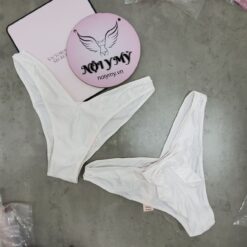Quần lót Victoria Secret nửa mông thun lạnh phối dây ren lưới h