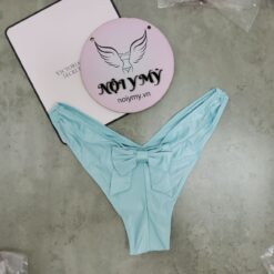 Quần lót Victoria Secret nửa mông lưng cao thun lạnh phía sau nơ màu xanh biển 432807qd2 (Sao chép)