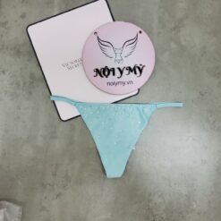 Quần lót Victoria Secret lọt khe dây thun lạnh màu màu xanh ngọc đính đá 432808qd2