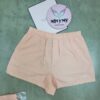 Quần đùi ngủ Victoria's Secret vải cotton có túi 2 bên màu cam sọc trắng 433202spj
