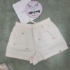Quần đùi ngủ Victoria's Secret vải cotton có túi 2 bên màu cam sọc trắng 433202spj