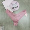 Quần lót Victoria Secret nửa mông thun lạnh phối dây ren lưới màu hồng đất 433420qax