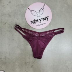 Quần lót Victoria Secret lọt khe dây thun lạnh phối ren màu tím 433424qax (Sao chép) (Sao chép)