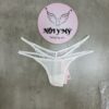 Quần lót Victoria Secret lọt khe dây thun lạnh phối ren màu trắng 433424qbf