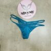 Quần lót Victoria Secret lọt khe dây thun lạnh phối ren màu xanh cổ vịt 433424qd2