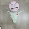 Quần lót Victoria Secret lọt khe dây thun satin phối ren màu xanh mint hoạ tiết 434161qcz (Sao chép)