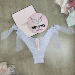 Quần lót Victoria Secret nửa mông ren hở mông màu xanh ngọc 434447qd2