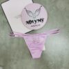Quần lót Victoria Secret lọt khe dây thun lạnh màu trắng đính đá 432808q9z