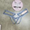 Quần lót Victoria Secret nửa mông thun lạnh không đáy màu xanh denim 415879qb4